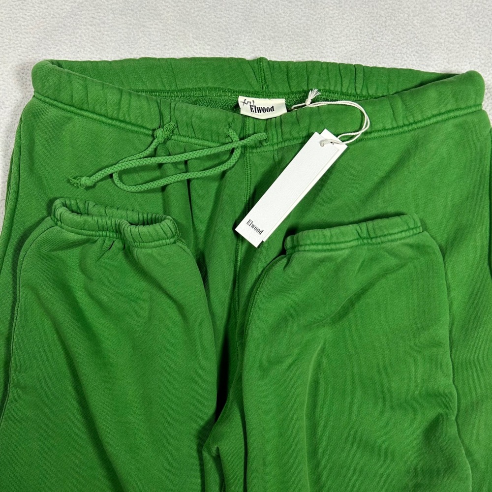 Elwood Core Sweatpants Mens 2XL XXL Green Organic Cotton Heavyweight Joggers